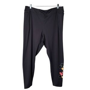 Disney Black Leggings with Mickey Mouse Design
